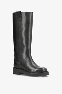 Madison Long Leather Boots – Black