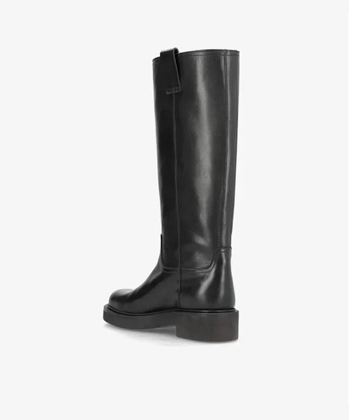 Madison Long Leather Boots – Black