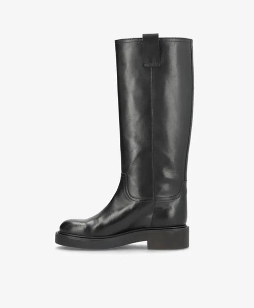 Madison Long Leather Boots – Black