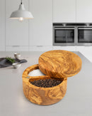 Olive Wood Spice Box with Magnetic Lid