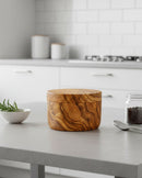 Olive Wood Spice Box with Magnetic Lid