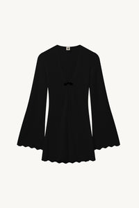 Tanzania Short Crochet Dress – Black