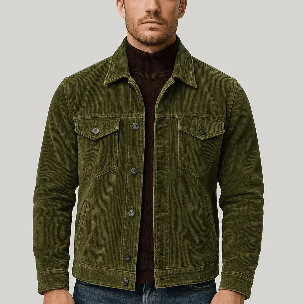 Ribbed Denim Jacket