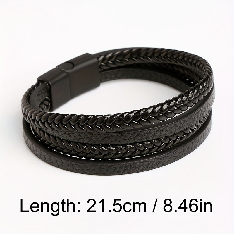 The Weston Magnetic Leather Bracelet