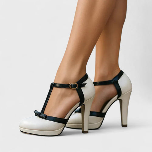Elegant Bow Strap High Heels