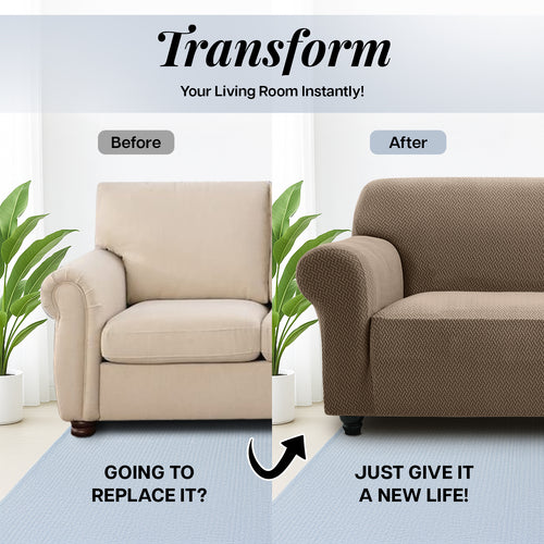 1PC Stretch Sofa Cover – Spandex Non-Slip Couch Slipcover, Washable & Pet-Friendly
