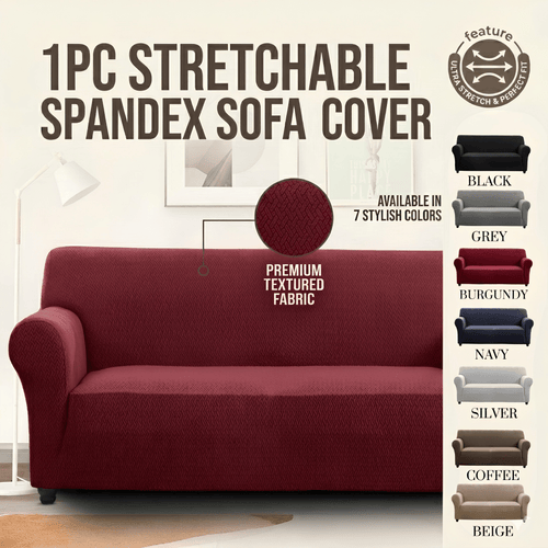 1PC Stretch Sofa Cover – Spandex Non-Slip Couch Slipcover, Washable & Pet-Friendly