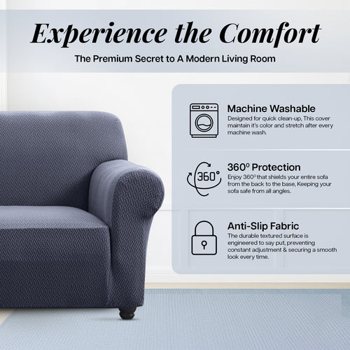 1PC Stretch Sofa Cover – Spandex Non-Slip Couch Slipcover, Washable & Pet-Friendly