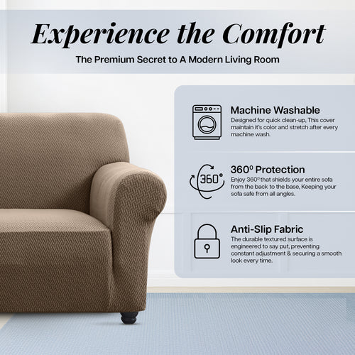 1PC Stretch Sofa Cover – Spandex Non-Slip Couch Slipcover, Washable & Pet-Friendly