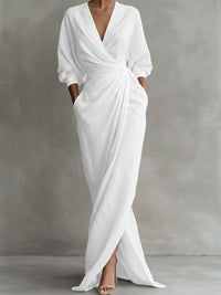 Serenelle – Elegant Draped Maxi Dress