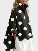 Pollie™ Artistic Polka Dot Denim Top