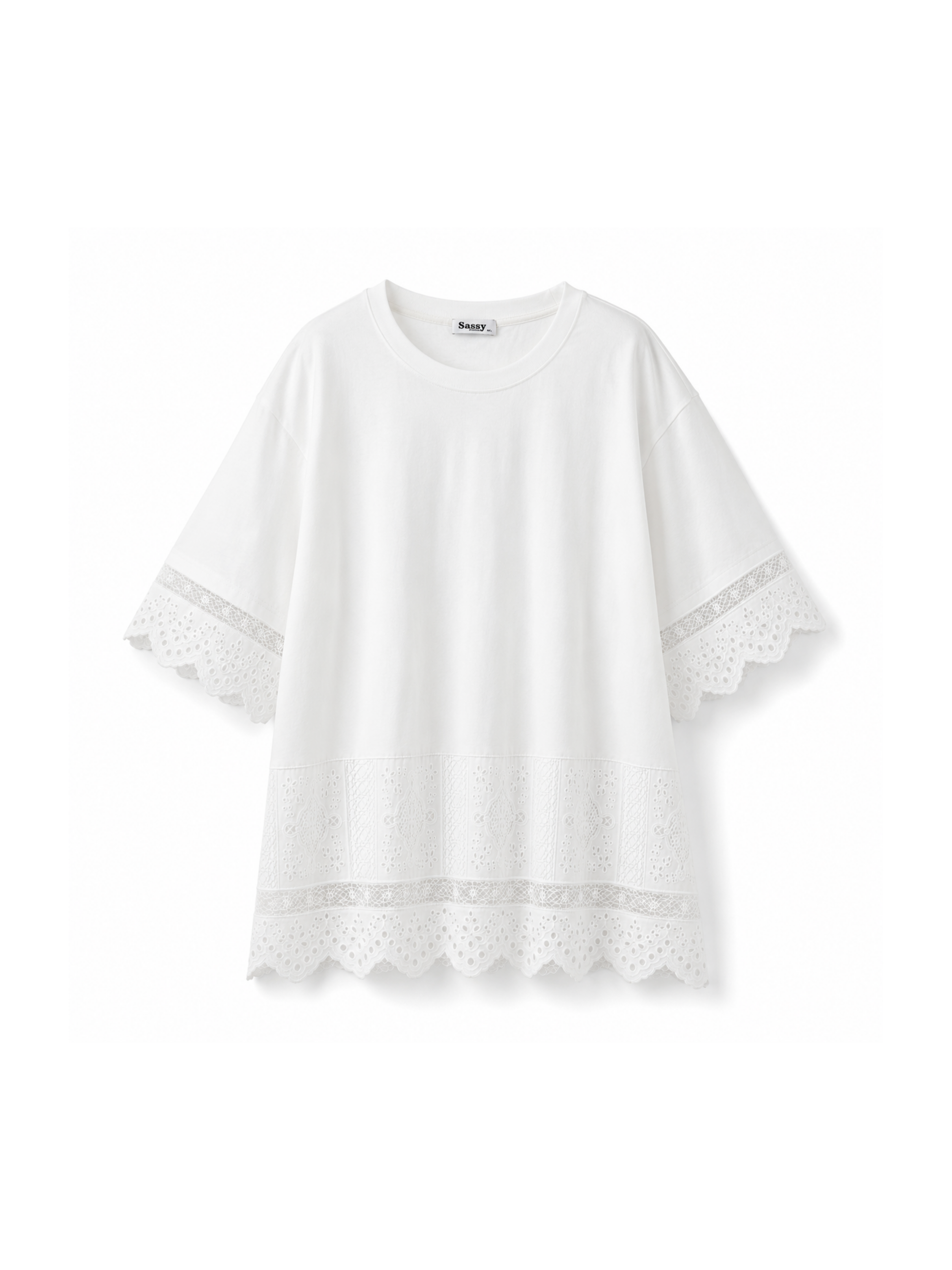 Liva Lace T-Shirt – White