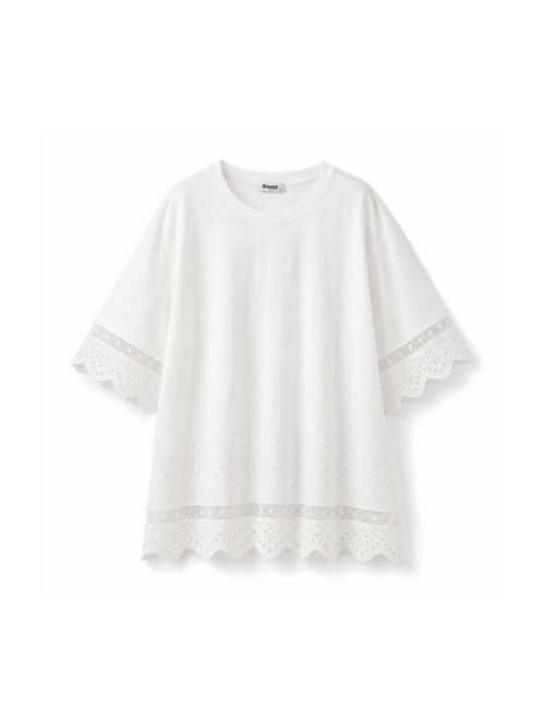 Liva Lace T-Shirt – White