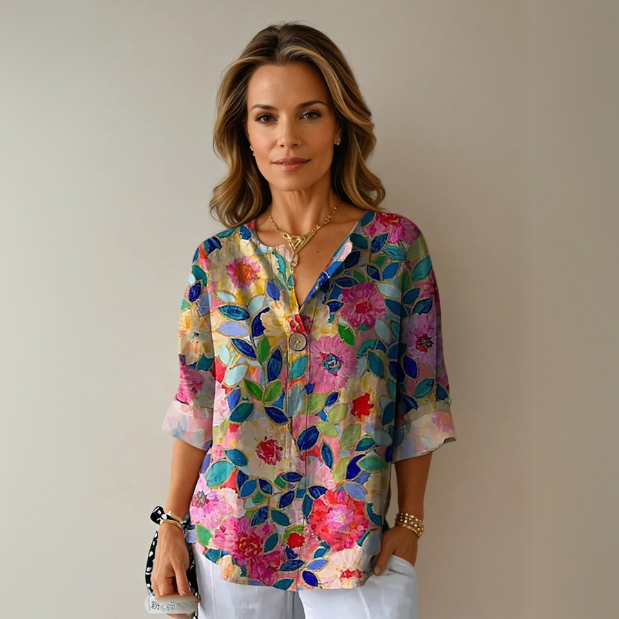 Aaliyah™ Chic Floral Print Blouse